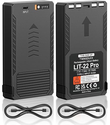Amazon.com : A AMANDA 2 Pack 7000mAh LIT-22 PRO Battery for